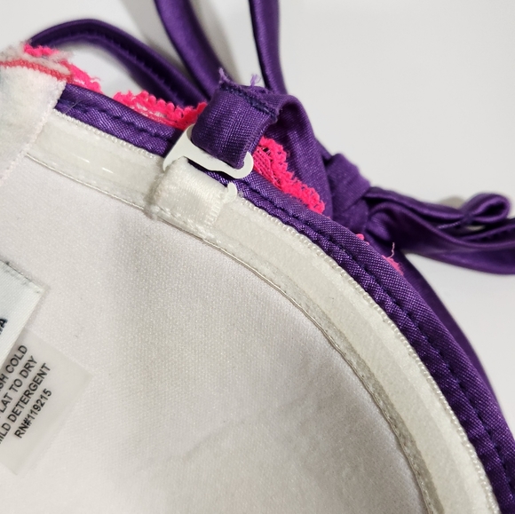 NWOT Beach Bunny Lady Lace Halter Balconette bikini top sz M - Picture 4 of 7